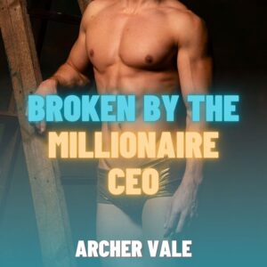 eBook cover showing a young CEO relaxing in underwear while his LGBT chastity slaves do chores.