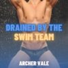Audiobook cover showing a smooth, athletic swimmer kneeling in the locker room during a gangbang.