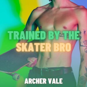 eBook story cover showing a gay gooner skater boy with edgy tattoos.