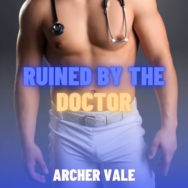 Gay story cover showing a daddy doctor preparing to inject steroids for muscle growth.