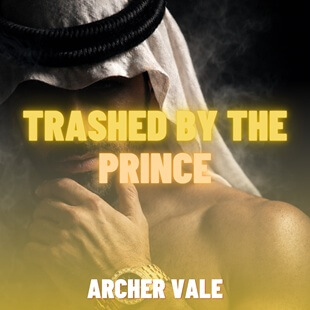 Gay wet and messy story cover showing an Arab prince stripping down for food play with a fitness influencer.